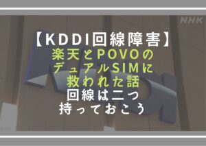 【KDDI回線障害】楽天とpovoのデュアルsimに救われた話│回線は二つ持っておこう