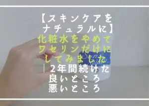 スキンケアをナチュラルに 化粧水をやめてワセリンだけにしてみました 2年間続けた良いところ悪いところ スキンケアをナチュラルに 化粧水をやめてワセリンだけにしてみました 2年間続けた良いところ悪いところ